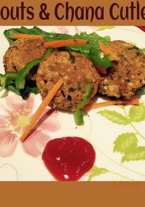 A picture of Sprouts and chana cutlets.