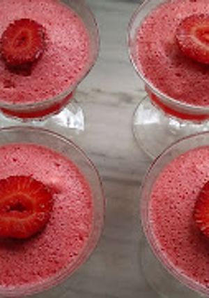 Una foto de Espuma de fresas