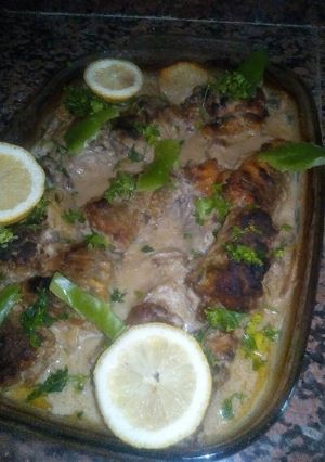 صورة لوصفة سمك بالطحينيه طيب ولذيذ