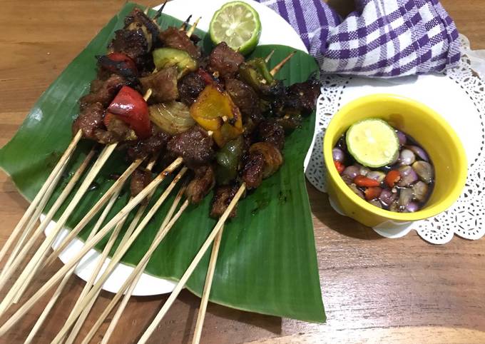 Standar Resep  membuat Sate daging sapi empuk dan sehat untuk Idul Adha dijamin nikmat