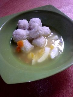 Foto resep Bola nasi ikan kakap kuah soto
