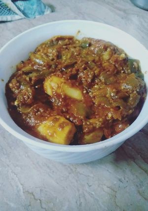 A picture of Torai Baingan ki sabzi.