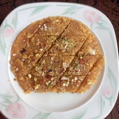 A picture of Besan ki burfi.