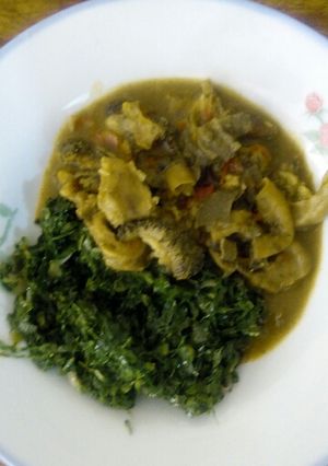 A picture of Stewed matumbo (Tripe).