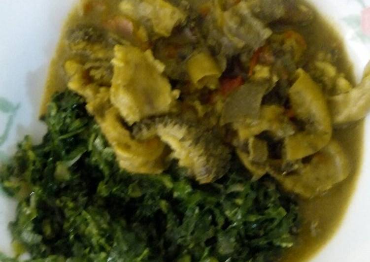 Stewed matumbo (Tripe)