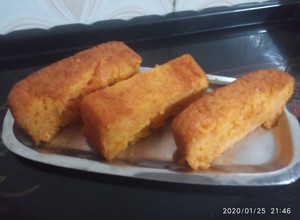 A picture of Carrot orange eggless cake.