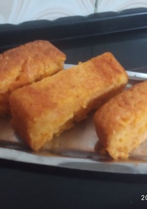 A picture of Carrot orange eggless cake.