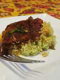 Summer couscous and heirloom tomato vinaigrette