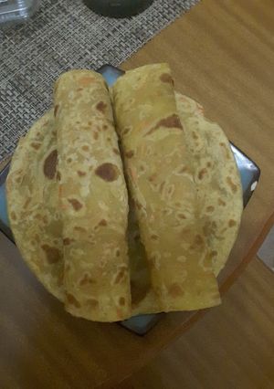 A picture of Easy Pumpkin and Carrot Chapati #themechallenge.