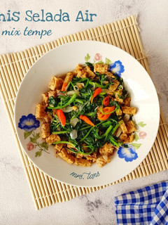 Foto resep Tumis Selada Air mix Tempe