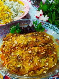 عکسی از دستور باقالی پلو با ماهی مخصوص