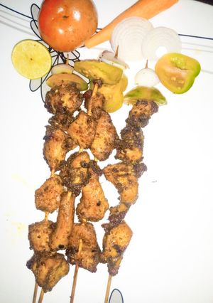 A picture of Chicken kebab.