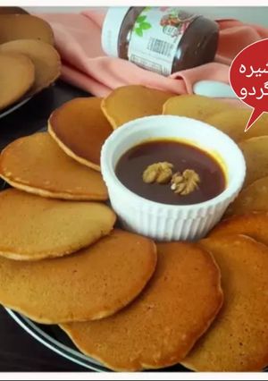 عکسی از دستور پنکیک رژیمی شیره انگور و گردو (پنکیک رژیمی)