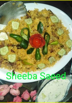 A picture of Beef Biryani.