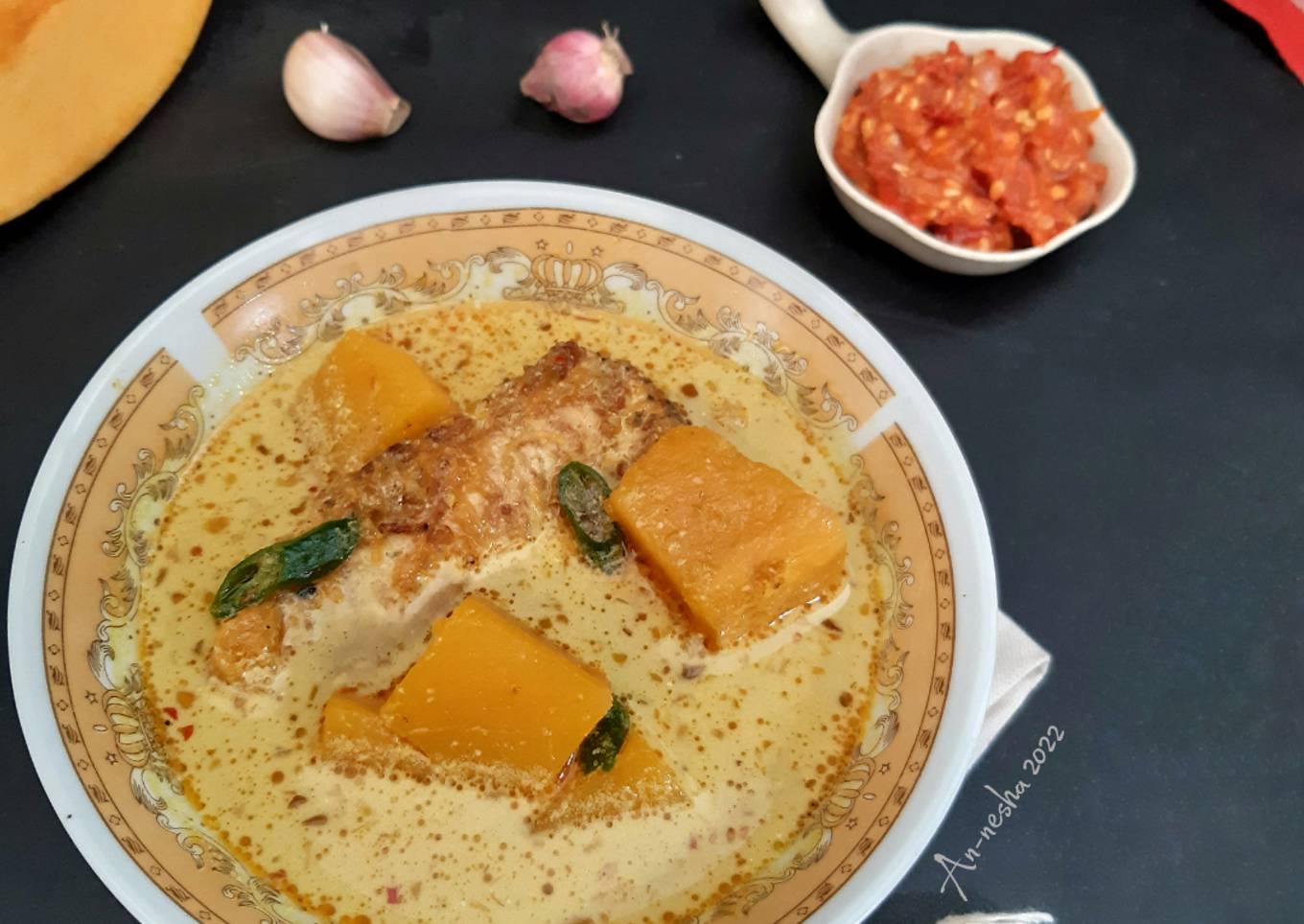 361.Gangan Labu Besantan Jukut Salai(Ikan Asap) Khas Kutai