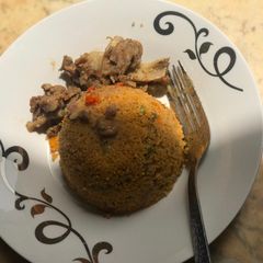 A picture of Coucous jollof.