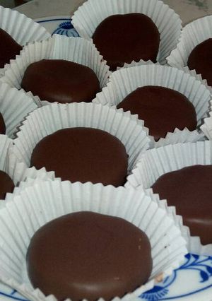 A picture of Homemade Bounty Chocolates.