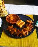 Star Shape Bajra methi poori with aloo sabji