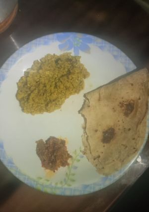 A picture of Moong ki bhuni hui dal.