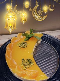 صورة لوصفة هلال رمضان بنكهة تشيز كيك التانج 🌙 🧡🍊