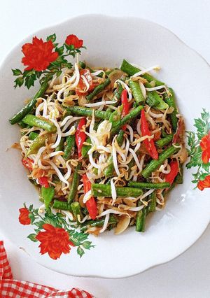 Foto resep Tumis Tauge Teri Kacang Panjang