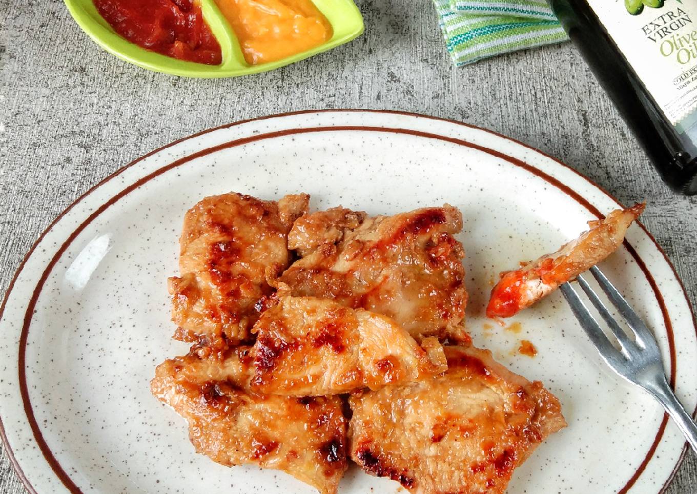 Resep Ayam panggang Lemon Madu Olive Oil Anti Gagal