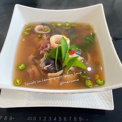 Squids in Lemongrass Spicy Soup A picture of Squids in Lemongrass Spicy Soup.