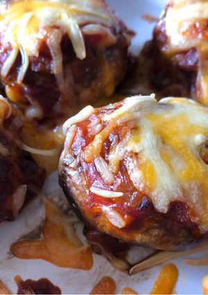 Una foto de Champiñones rellenos al horno