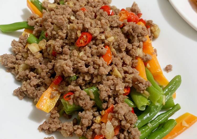 Bumbu Sayur Siram Daging Cincang | Cara Masak Sayur Siram Daging Cincang Yang Enak Dan Lezat