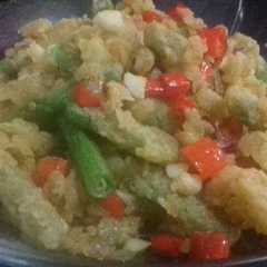 A picture of Buncis krispi rawit pedas.