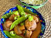 Una foto de soja tikka masala