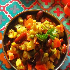 A picture of Mixed Subji (no onion garlic).