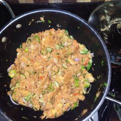A picture of Aloo ki bhujiya.