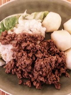 A picture of Sig's Cauliflower Puree with Minced Meat.