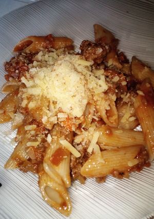 Una foto de Fideos con salsa