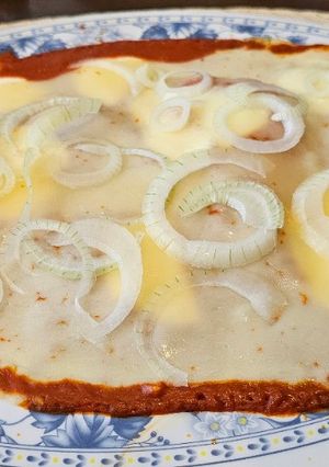 Una foto de Enchiladas suizas rojas