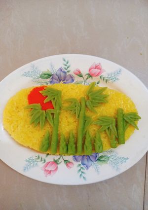 Hình của món Xôi nghệ.