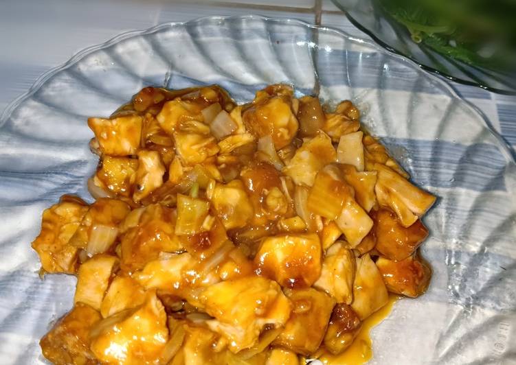 Ayam dan Tempe masak BBQ