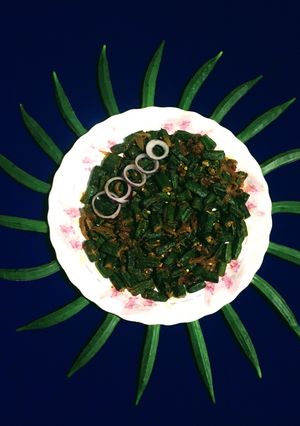 A picture of Chatpata Masala Bhindi.