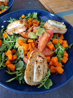 Une photo de Salade de patate douce rôtie