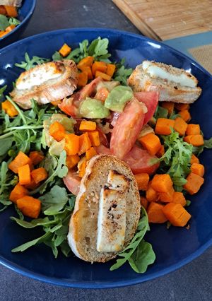 Une photo de Salade de patate douce rôtie