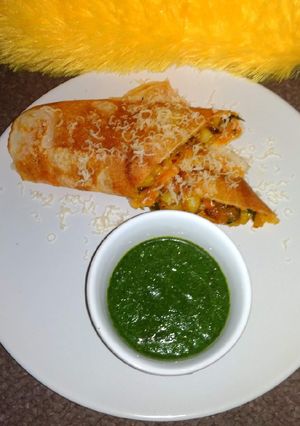 A picture of Shezwan masala cheese Dosa roll.
