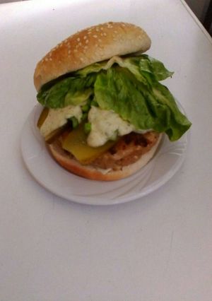 Una foto de Hamburguesa Tandoori