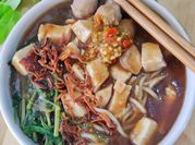 Gambar lomie ayam kangkung