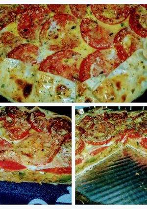 Una foto de Tarta tomate y verduras.🍅🌶😉