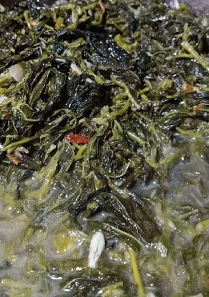 Foto resep Tumis pedas daun singkong