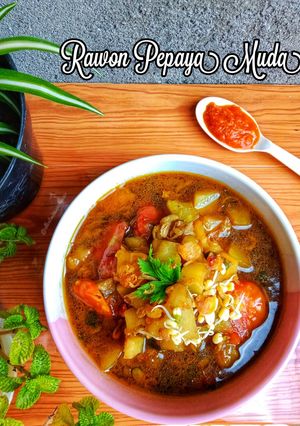 Foto resep Rawon Pepaya Muda