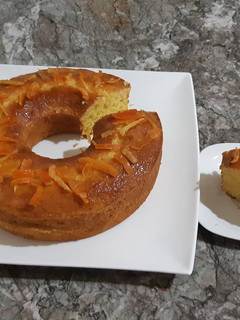 صورة لوصفة كيك المندرين في الخلاط