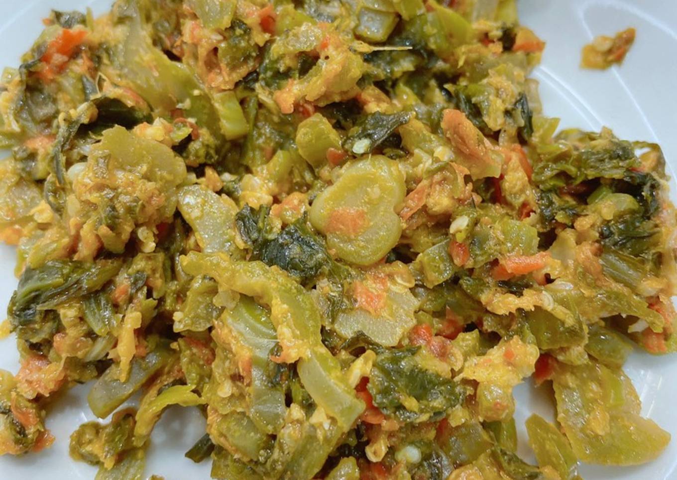 Tumis sayur asin pedas Vegan