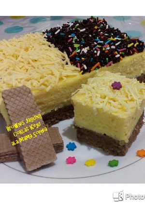 Foto resep Brownis Jagung Coklat Keju (No Oven)